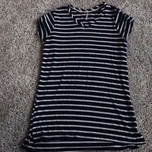 Girls Navy Blue Fitted Tee